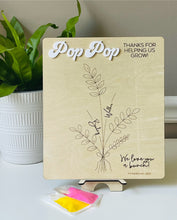 Load image into Gallery viewer, Handprint Bouquet Sign - Personalized Gift for Moms, Dads\, and Grandparents