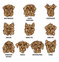 Load image into Gallery viewer, Wooden Dog Ornament