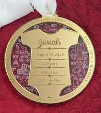 Load image into Gallery viewer, Personalized Baby&#39;s First Christmas Ornament – Custom Keepsake Gift

