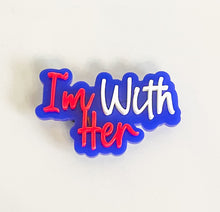 Load image into Gallery viewer, &quot;I Am Her&quot; Acrylic Lapel Pin – Show Your Support for VP Kamala Harris 2024
