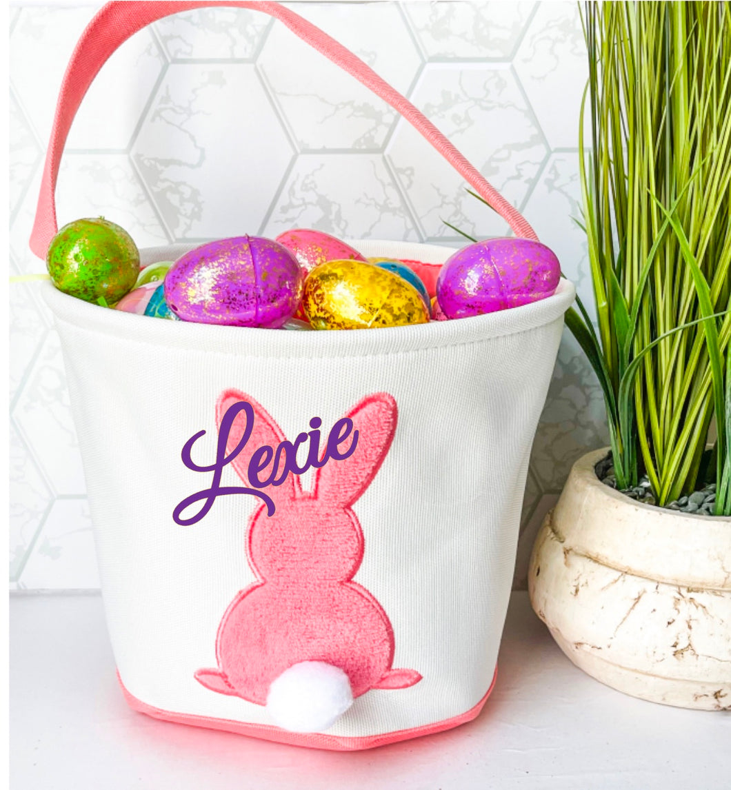 Pink Bunny Easter Basket